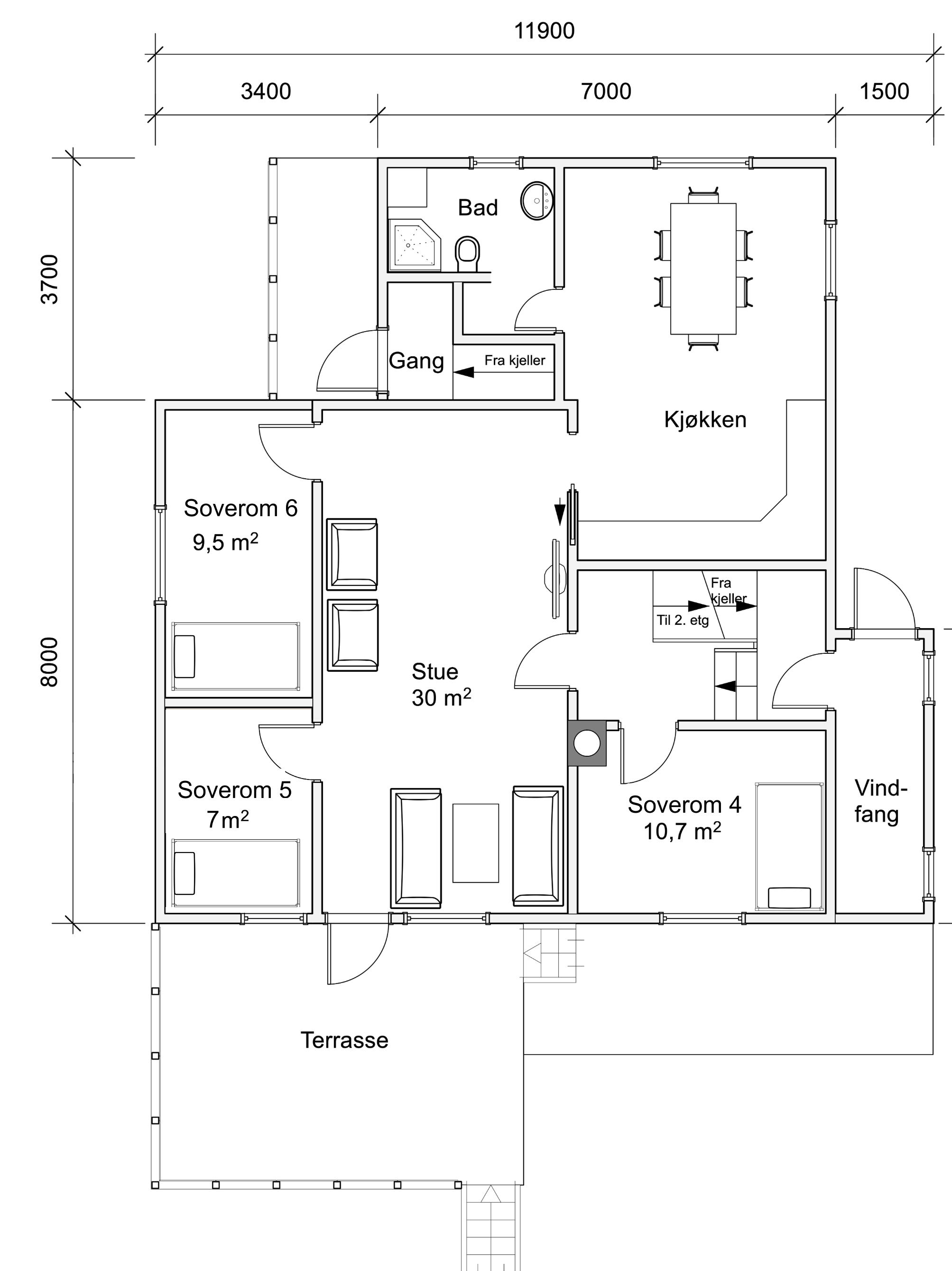 Plantegning - 1. etasje