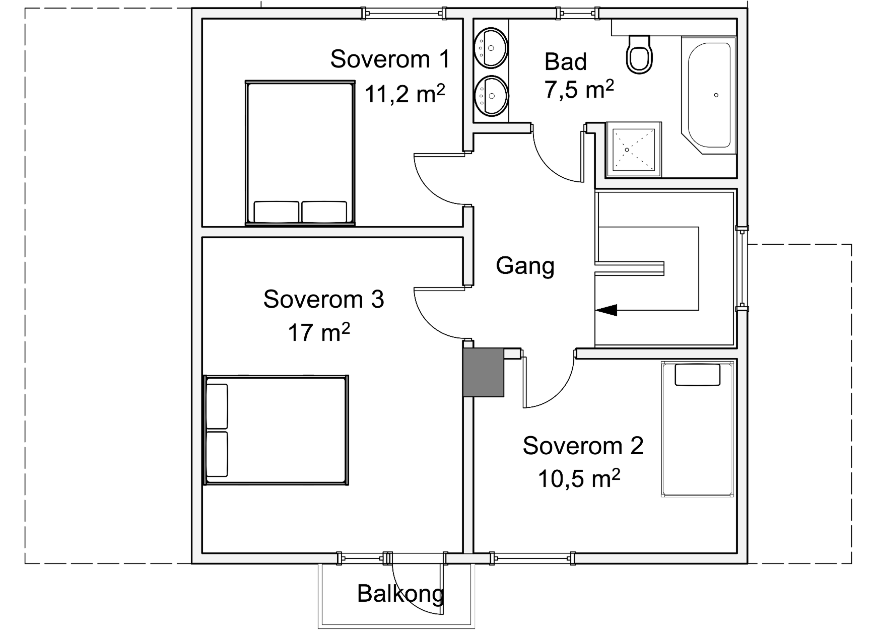 Plantegning - 2. etasje